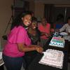 Teen Night - Bubbles- 17 and Paige cutting cake time - at Kenny P Studio, Ft. Lauderdale, FL 10-13-2009