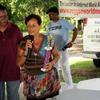 David the Groover Reid ~~  Rebeldeen accepting her  Trophey for her contirbution to the Ladies weekend ~~ n the Park  RWMN 2nd Annual Meet & Greet, October 6-9, 2011, Ft. Lauderdale, FL